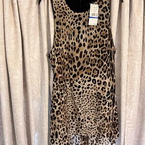 Karen Kane Leopard Print Tunic Tank Top